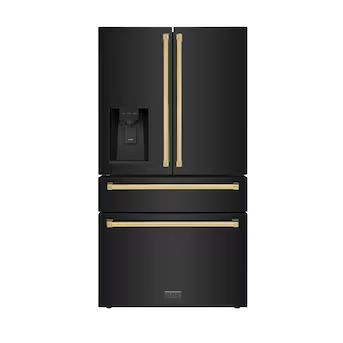 ZLINE KITCHEN & BATH Autograph Edition 21.6-cu ft 4-Door Counter-depth French Door Refrigerator w... | Lowe's