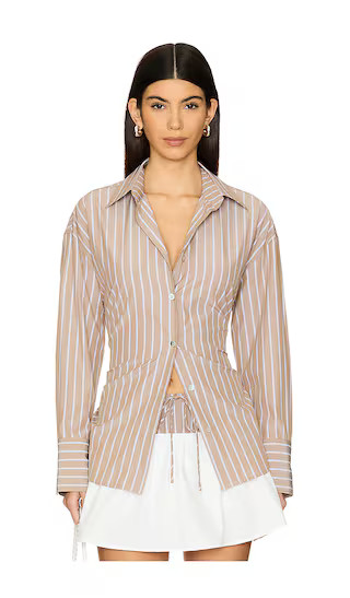 Jules Shirt in Taupe | Revolve Clothing (Global)