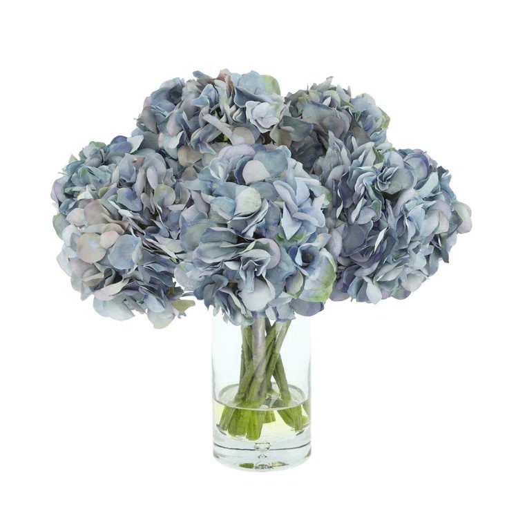 Primrue Hydrangea Bouquet Floral Arrangement in Vase | Birch Lane | Birch Lane