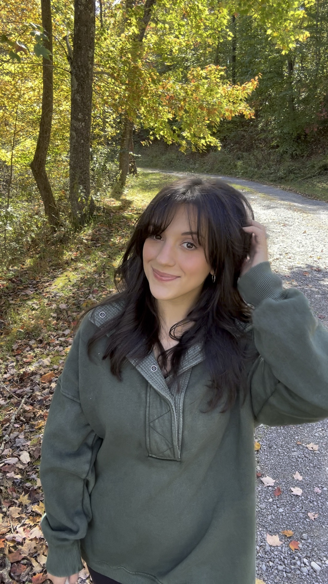 Aerie Getaway Quarter Snap Sweatshirt in color Mystical Green 
Size: small 
Oversized Fit 

#LTKVideo #LTKHoliday #LTKFindsUnder50