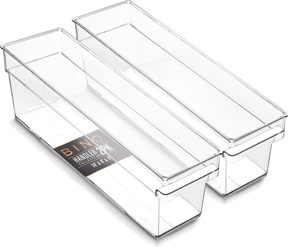 BINO | Plastic Storage Bins, Small | THE HANDLER COLLECTION | Multipurpose Organizer Bins | Kitch... | Amazon (US)