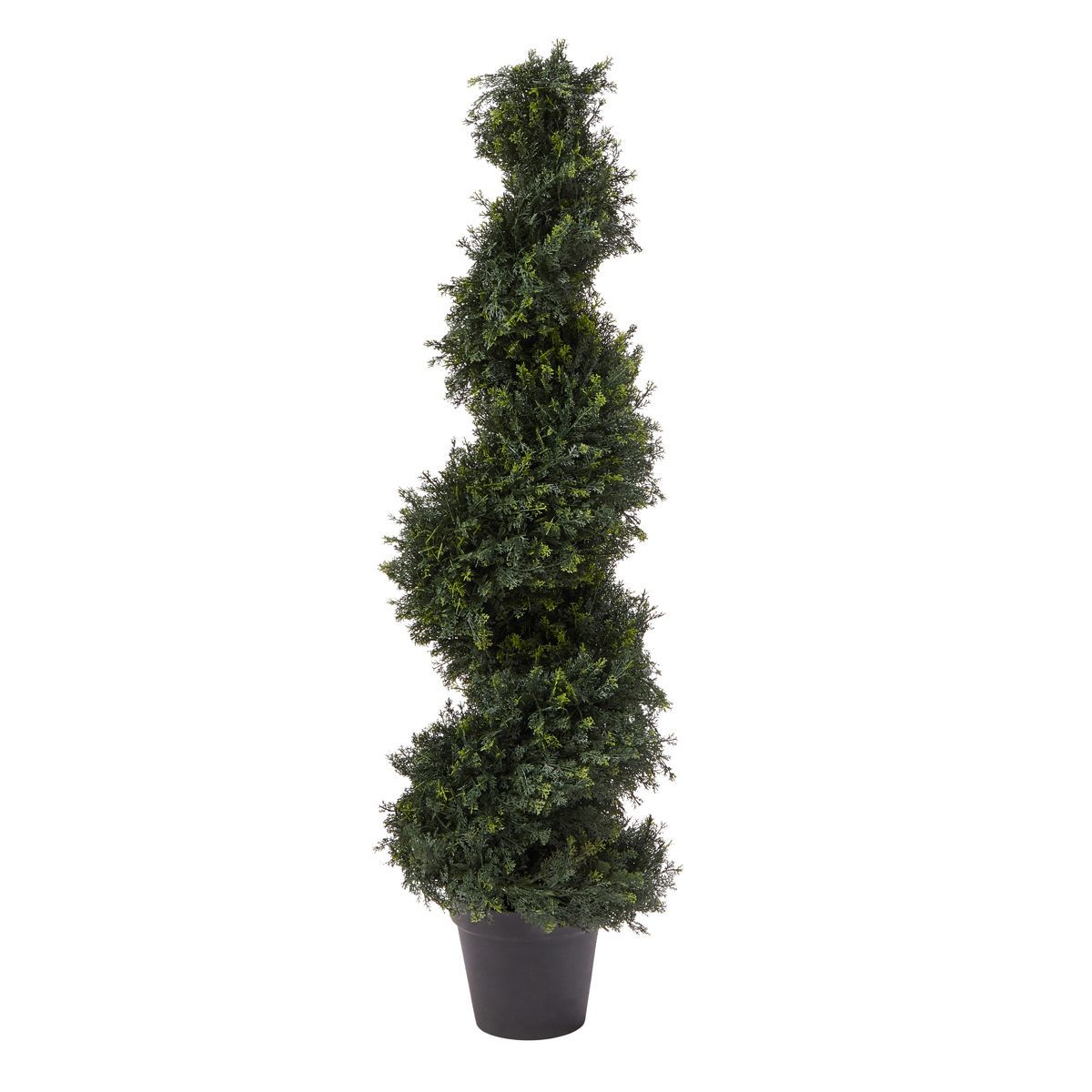 Spiral Cypress Artificial Plant - Potted 4-Foot-Tall Topiary Tree - UV-Protected Faux Outdoor Pla... | Target