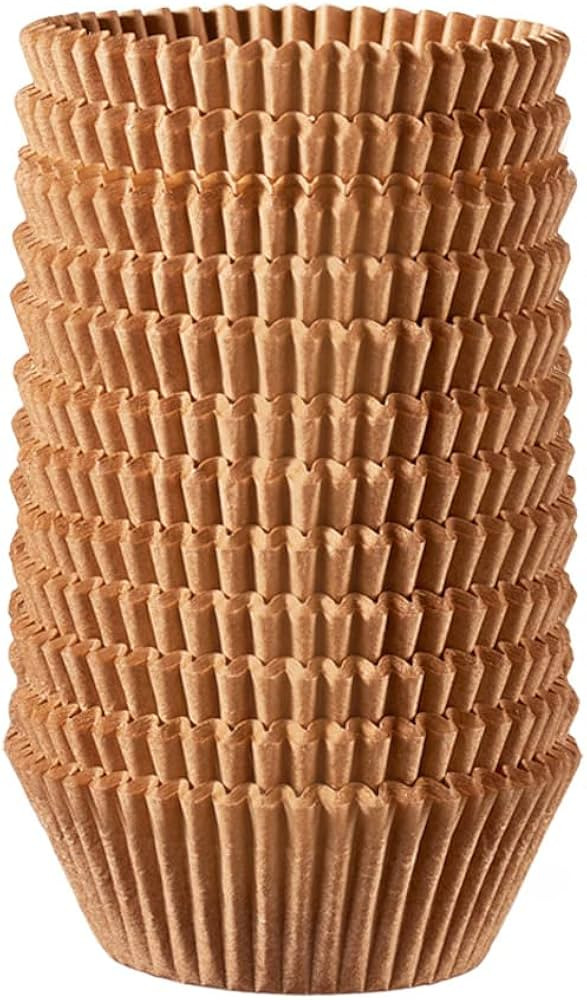 [500Pcs] Standard Size Kraft Cupcake Liners, Food Grade & Grease-Proof, Baking Cups | Amazon (US)
