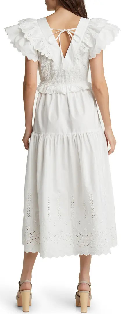 Smocked Eyelet Tie Back Dress | Nordstrom