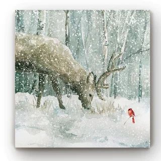 Winter Forest Friends -Gallery Wrapped Canvas | Overstock.com Shopping - The Best Deals on Galler... | Bed Bath & Beyond