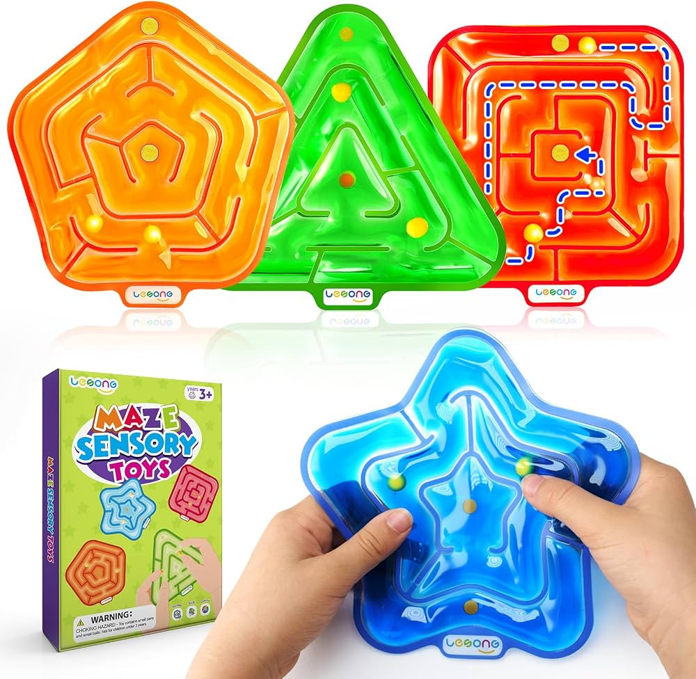 LESONG Sensory Fidget Toys for Kids: Gel-Filled Squishy Fidget Maze - Calming Sensory Toys for Au... | Amazon (US)