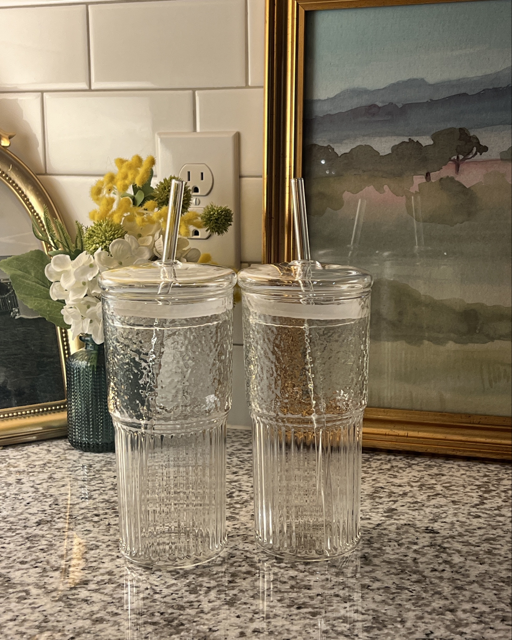 The PERFECT glass coffee cup! 🤩 I have had my eye on the cups and waited a MONTH for them to come in and they're finally here!!! Not only do these cups have a lid, they have the sippy cup lid. You might be wondering why that is so good, well NO more coffee spilling out form the straw hole when you put the lid on 😍 seriously PTL! I can finally have all the ice I want without sacrificing my creamer! These lids suction on TIGHT. You've got to push a pretty decent amount to get that lid stuck, but I'm so thankful and obsessed! The perfect gift for ANYONE, even if they don't like coffee they will love putting any drink in these glasses! It also comes with the glass straws and straw cleaner. 

Product description: 2PCS Glass Cups with Lids and Glass Straws, 20OZ Iced Coffee Cups, Home Essential and Coffee Bar Accessories Borosilicate Glass Tumblers with Lid

#coffee #pumpkinspicelatte #coldbrew #coffeecart #nespresso #espresso #coffeecup #lattecup #icecoffee #icedlatte #gift #birthdaygift #weddingregistry

#LTKHome #LTKFindsUnder50