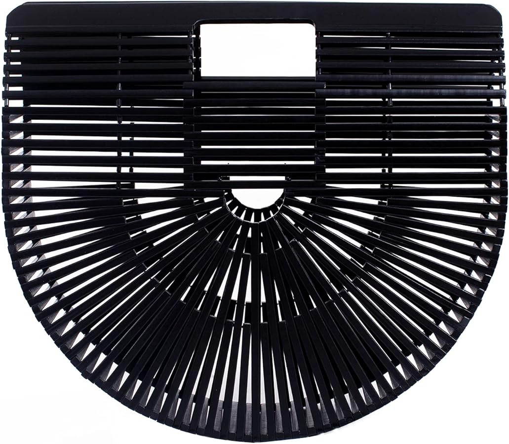 Women's Bamboo Handbag by Handmade Straw Bag,Tote Bamboo Purse Natural Basket Bag for Summer Beac... | Amazon (US)