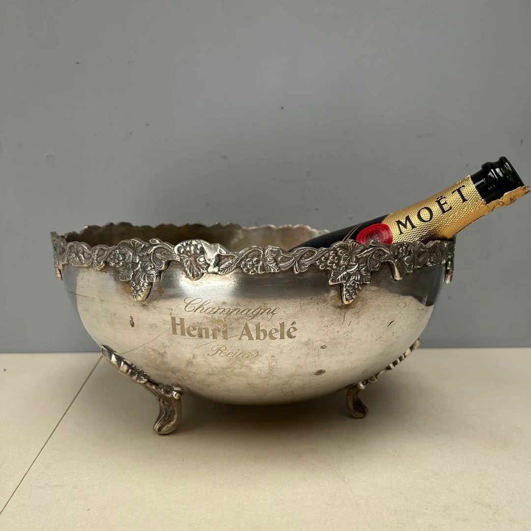 Rare Vintage Henri Abelé Reims Champagne Bath Large Shabby - Etsy | Etsy (US)