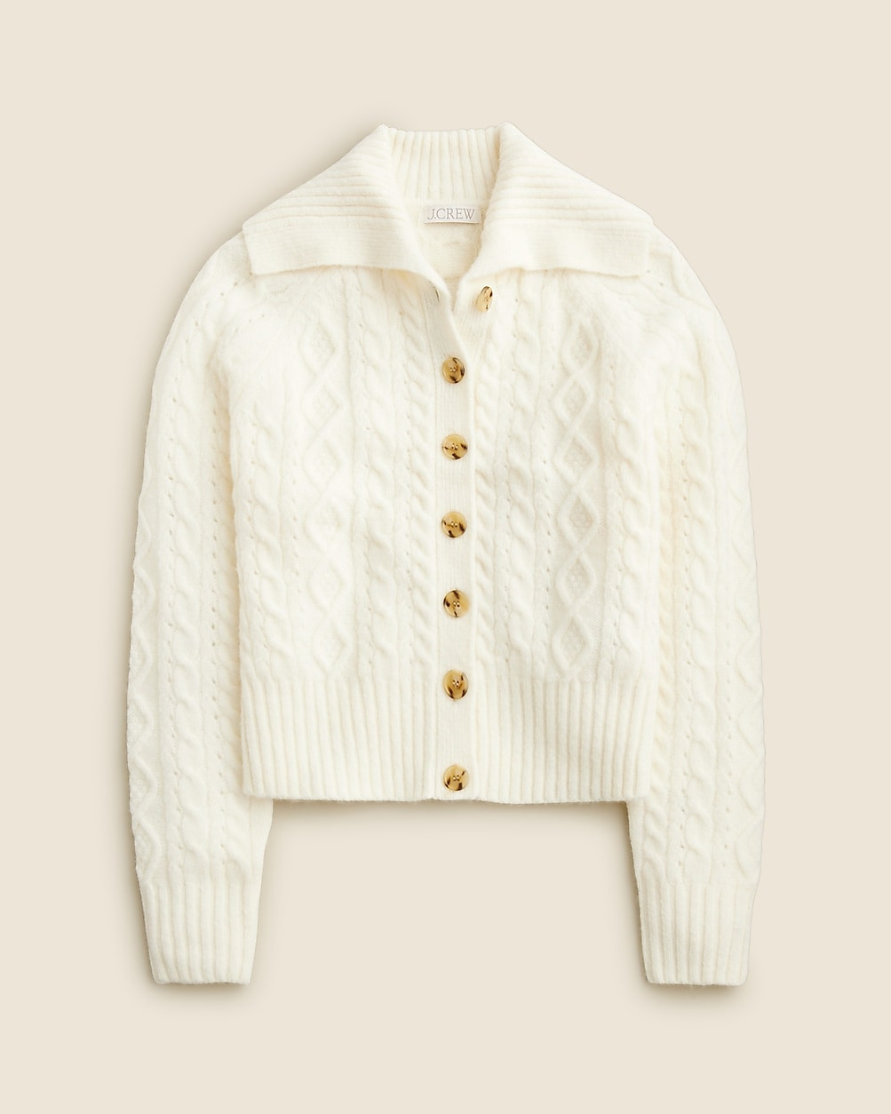 Collared cable-knit cardigan sweater | J. Crew US