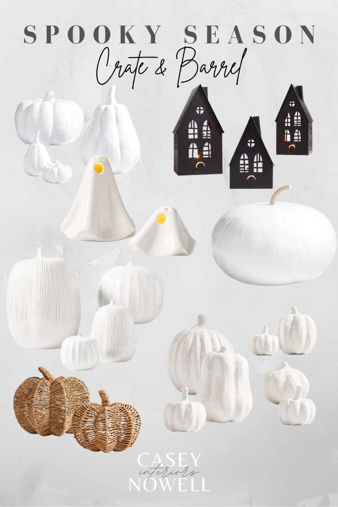 Seasonal Decour, fall Decor, Halloween, pumpkin, woven pumpkin, ceramic pumpkin, ghost candles, Crate & Barrel, shelf styling, table styling, home decor, modern, transitional, spooky.

#LTKhome #LTKunder50 #LTKSeasonal