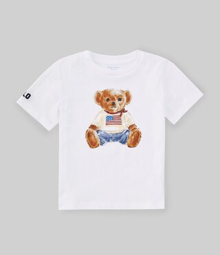 Ralph Lauren Baby Boys 3-24 Months Short Sleeve American Flag Polo Bear Jersey T-Shirt | Dillard'... | Dillard's