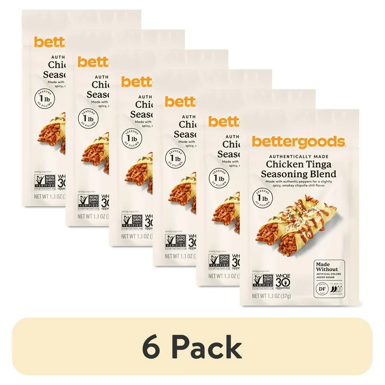 (6 pack) bettergoods Chicken Tinga Seasoning Blend, 1.3 oz | Walmart (US)