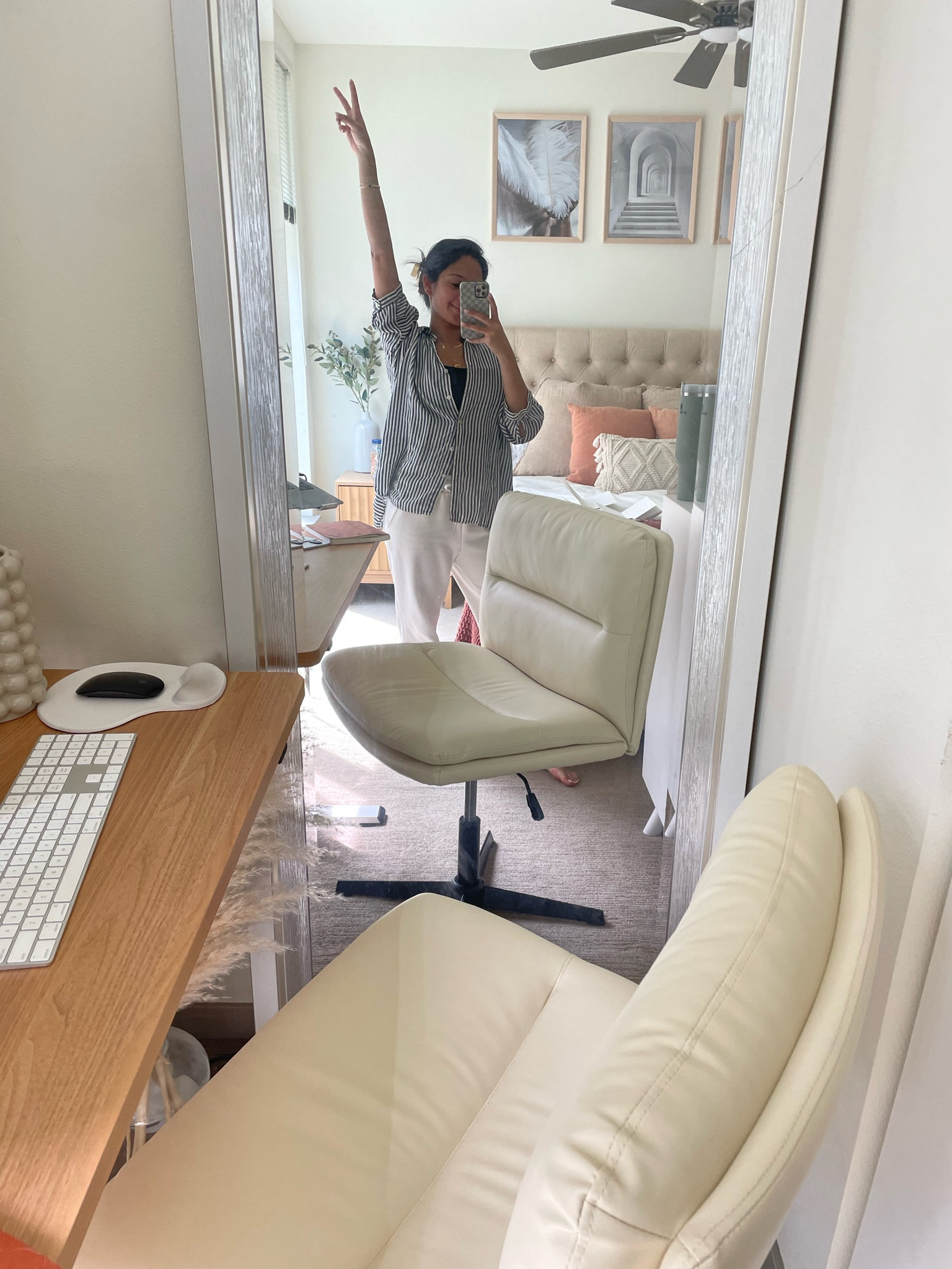 Fave new office chair!!!! On sale 🤍 #officechair #homefinds #amazonhome #amazonsale #neutraloffice 

#LTKFind #LTKsalealert #LTKhome