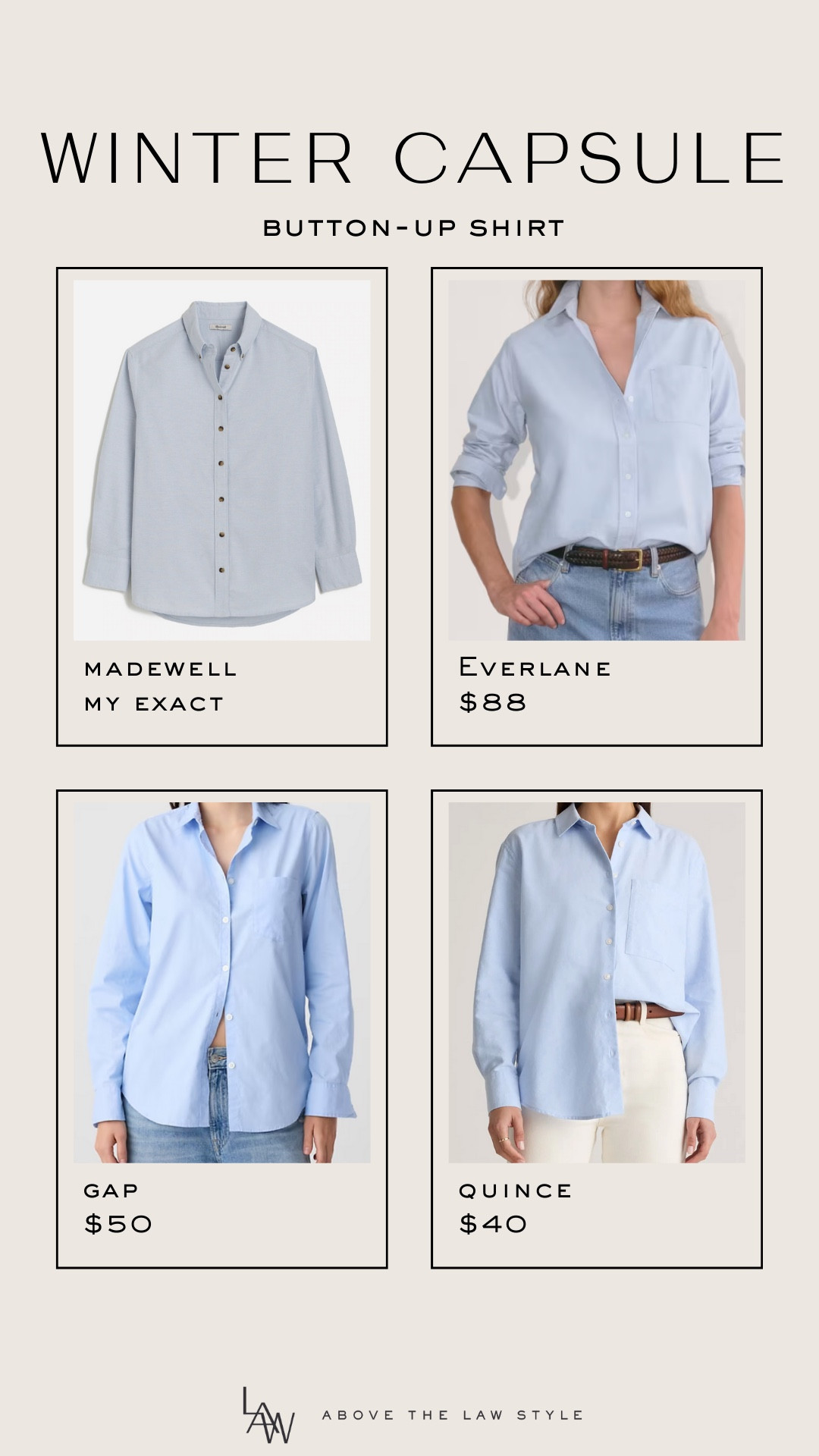 Winter Capsule: Button-up Shirt

#LTKFindsUnder50 #LTKStyleTip #LTKFindsUnder100