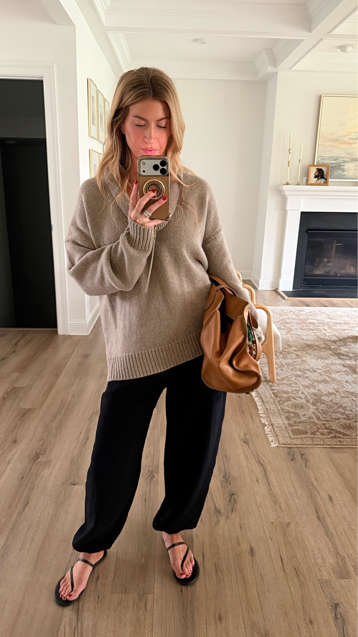 Rainy day outfit! 
Sweater: runs oversized, wearing size small 
Pants: run TTS, wearing size small

#LTKootd #LTKgrwm #LTKSeasonal