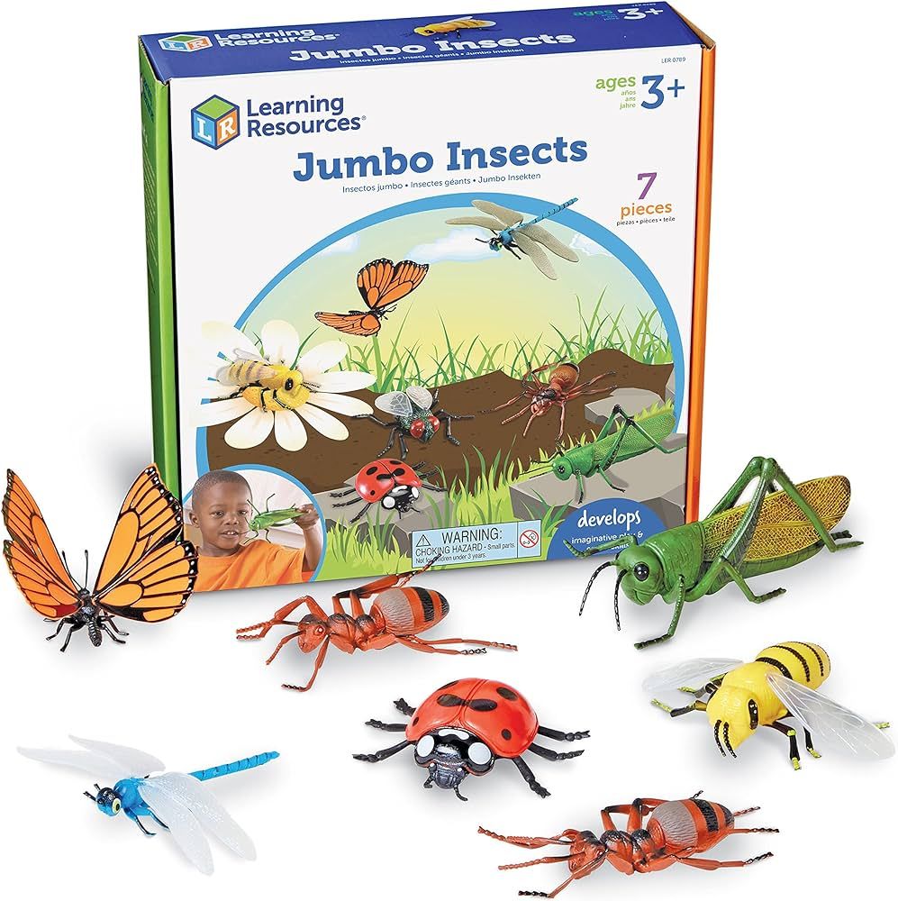 Learning Resources Jumbo Insects - 7 Pieces, Ages 3+ Toddler Learning Toys, Animal Toys for Kids,... | Amazon (US)