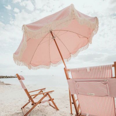 lauren's pink stripe premium umbrella | minnow