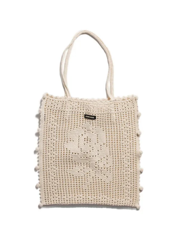 cotton crochet tote bag | Farfetch Global