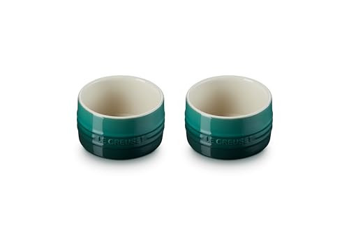 Le Creuset Stoneware Round Straight Wall Ramekin, Set of 2, 7 oz. Each, Artichaut | Amazon (US)