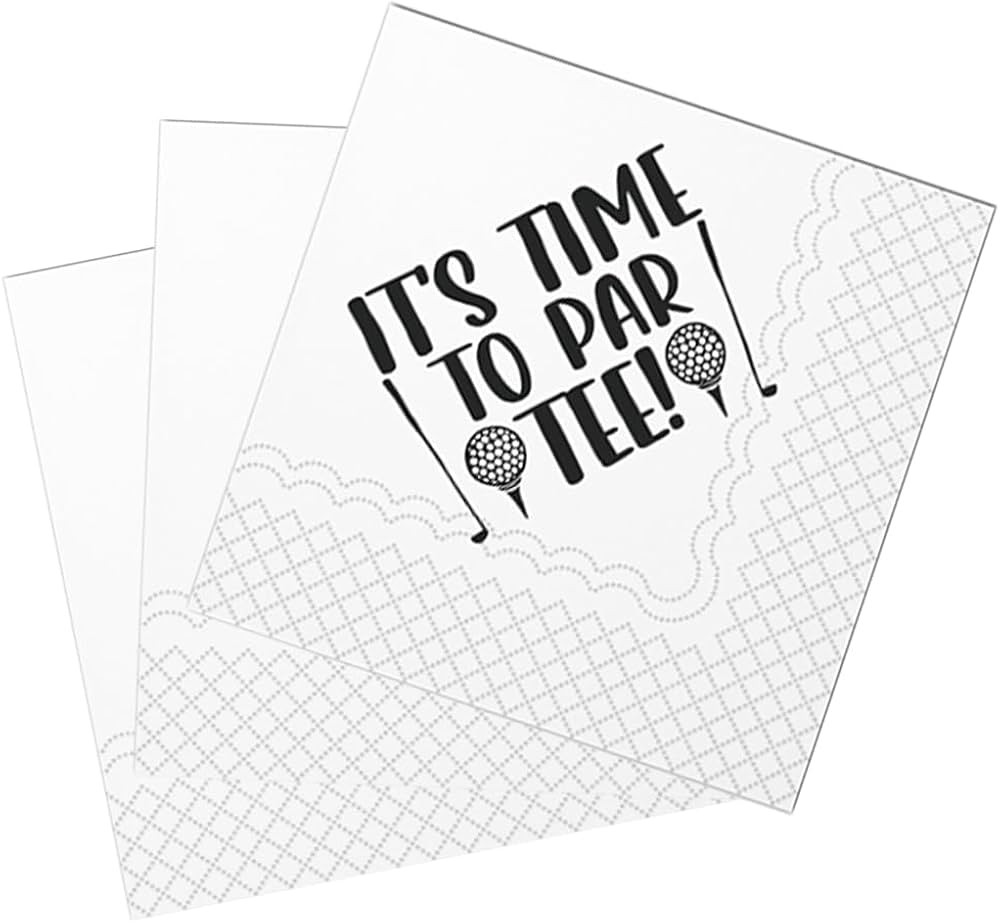 Golf Cocktail Napkins, It's Time To Par Tee Disposable Paper Cocktail Beverage Napkins for Golf T... | Amazon (US)
