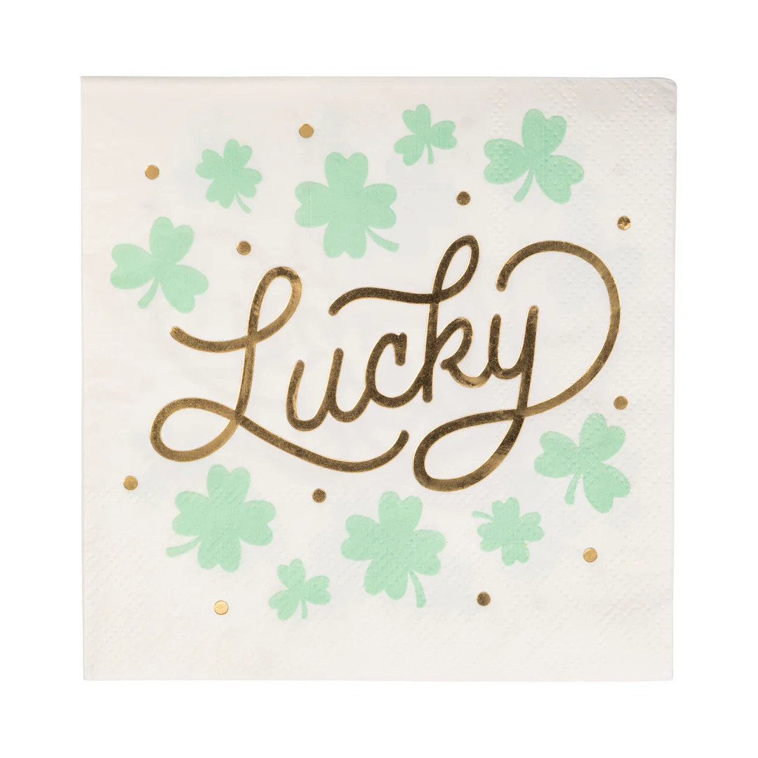 Foiled Lucky Cocktail Napkin | My Mind's Eye