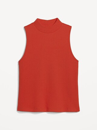 Fitted Sleeveless Mock-Neck Top for Women | Old Navy (US)