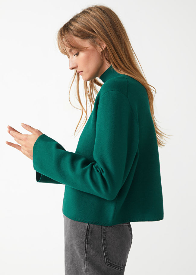 Boxy Turtleneck Knit Sweater | & Other Stories US