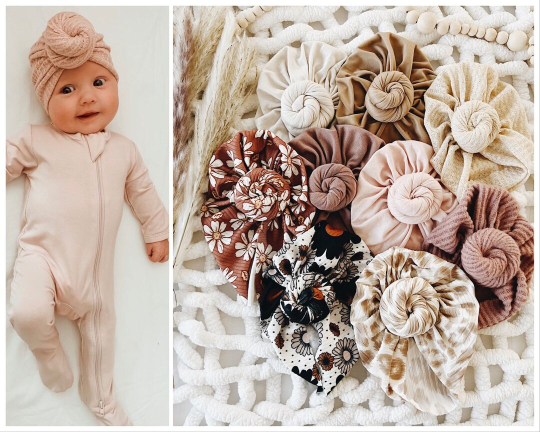 Earth Tone Baby Turban Knot Turban Baby Turban Baby Shower - Etsy | Etsy (US)