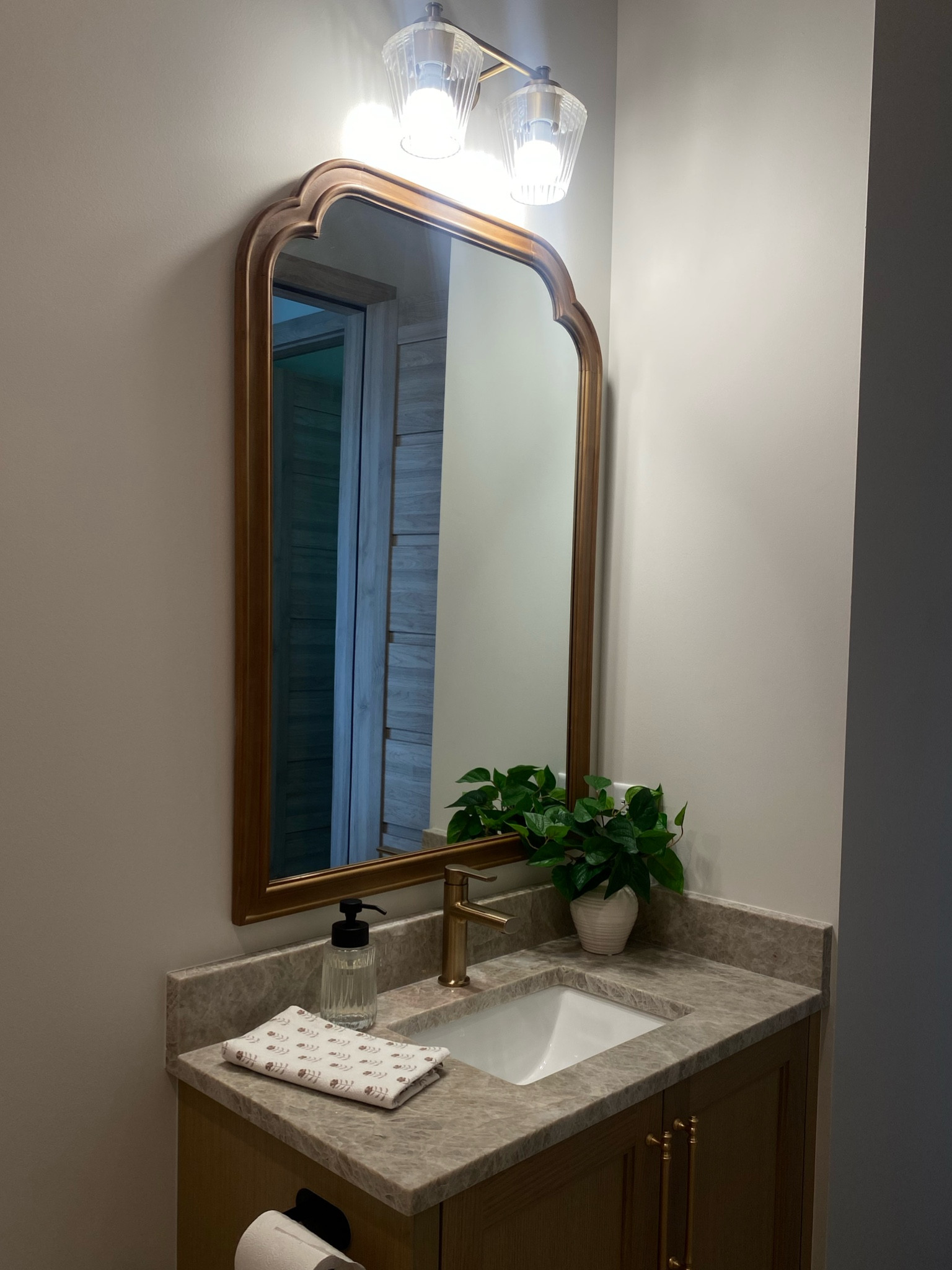 Guest bathroom finds decor
Walmart finds home decor
Target mirror
French country mirror
Champagne bronze bathroom 
Moen bronzed gold 

#LTKHome