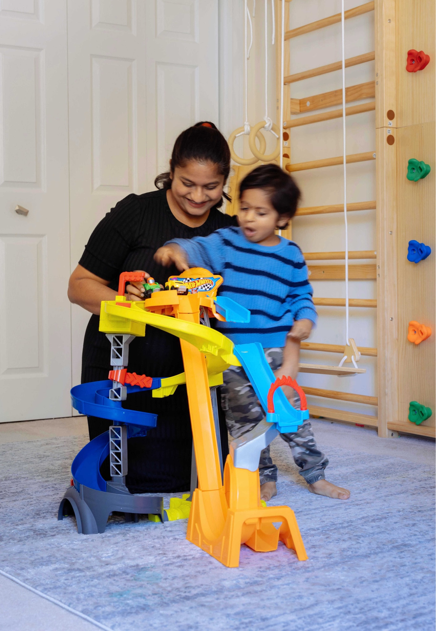 AD] My 3-year-old absolutely loves the Little People Hot Wheels Spiral Speedway by Fisher-Price! Since the day we set it up, it's been his favorite toy, keeping him entertained longer than anything else. It's not just fun—it's also helping with his development by improving motor skills and sparking his imagination.

It took me 15 minutes to set it up, and since it was so colorful, V could assist by finding the parts as per the instructions. The entire set is well-built and super durable, which is a must since my little guy can be pretty tough on toys.

The set comes with 4 exciting stunt tracks—a spiral launcher, a Hot Wheels 360-degree loop, a ring of “fire” jump, and an off-roading course. I especially love that it includes 2 cars, so we can race together, something V enjoys! He also enjoys using the gas pump to refill the cars after a race—such a fun detail!


#AD, @Target, #Target, #TargetPartner, #TargetFinds, #Toys


#LTKGiftGuide #LTKKids #LTKFindsUnder50