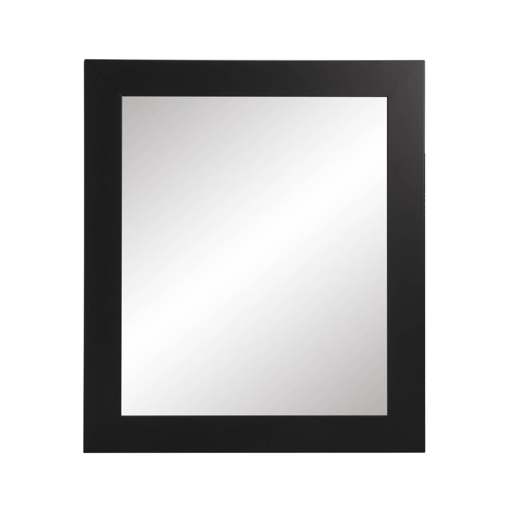 BrandtWorks Large Rectangle Black Modern Mirror (41 in. H x 32 in. W) | The Home Depot