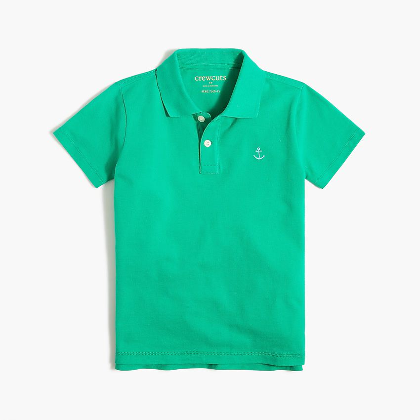 Boys' piqué polo with embroidered detail | J.Crew Factory