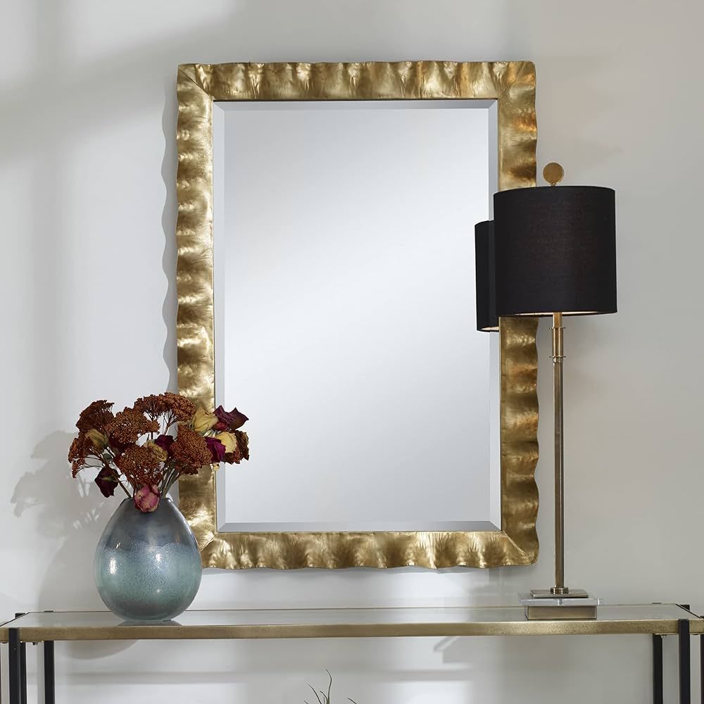 AR Lighting Haya Scalloped Gold Mirror | Amazon (US)