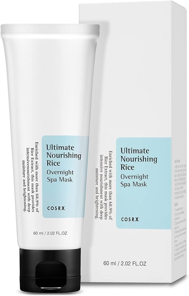 COSRX Ultimate Nourishing Rice Overnight Spa Mask, 60ml / 2.02 fl.oz | Rice Extract 68% and Niaci... | Amazon (US)