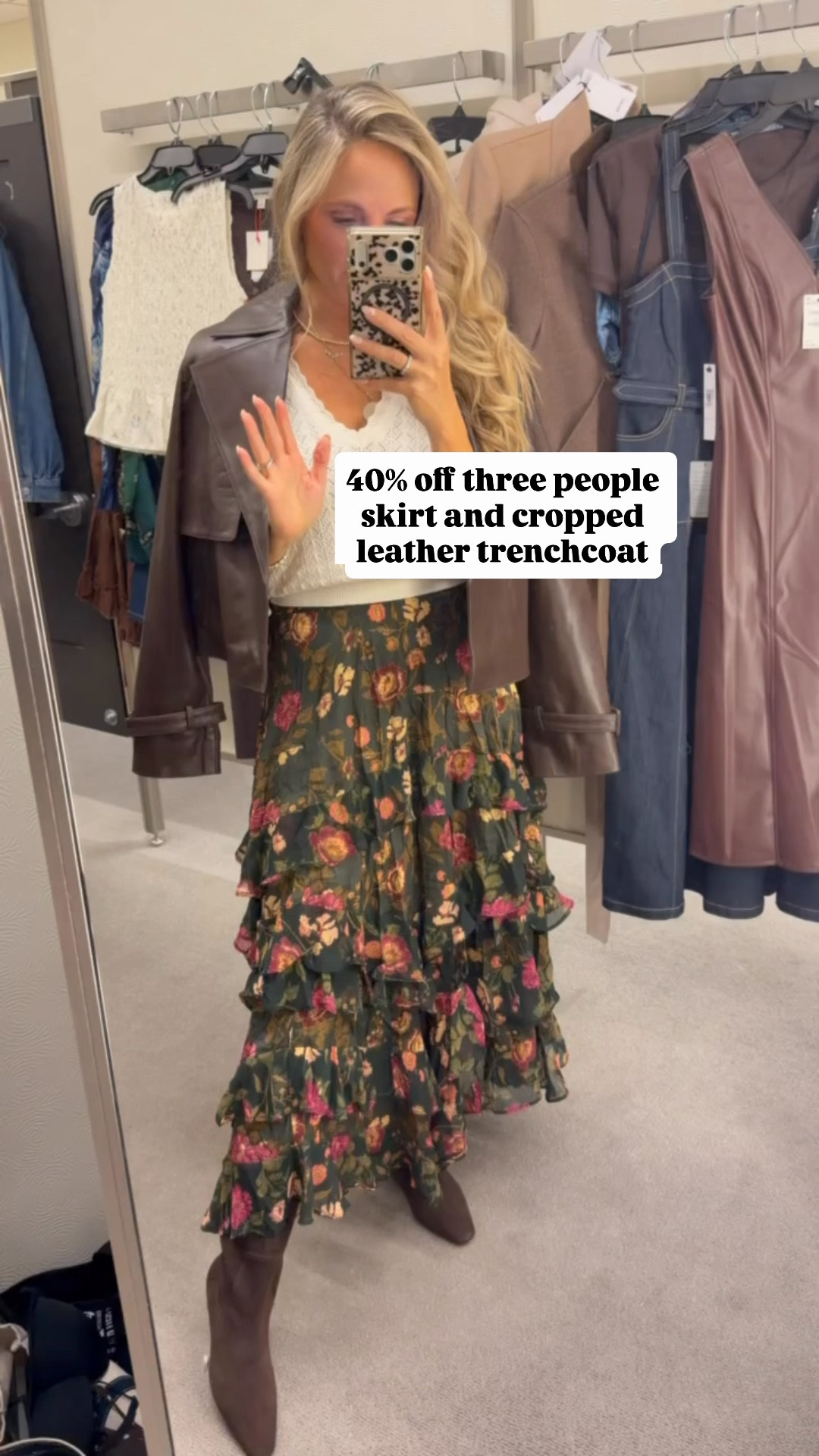 40% off 🎉🎉🎉 cute fall outfit!! obsessed with this leather cropped

#LTKNYFW #LTKgrwm #LTKOver40