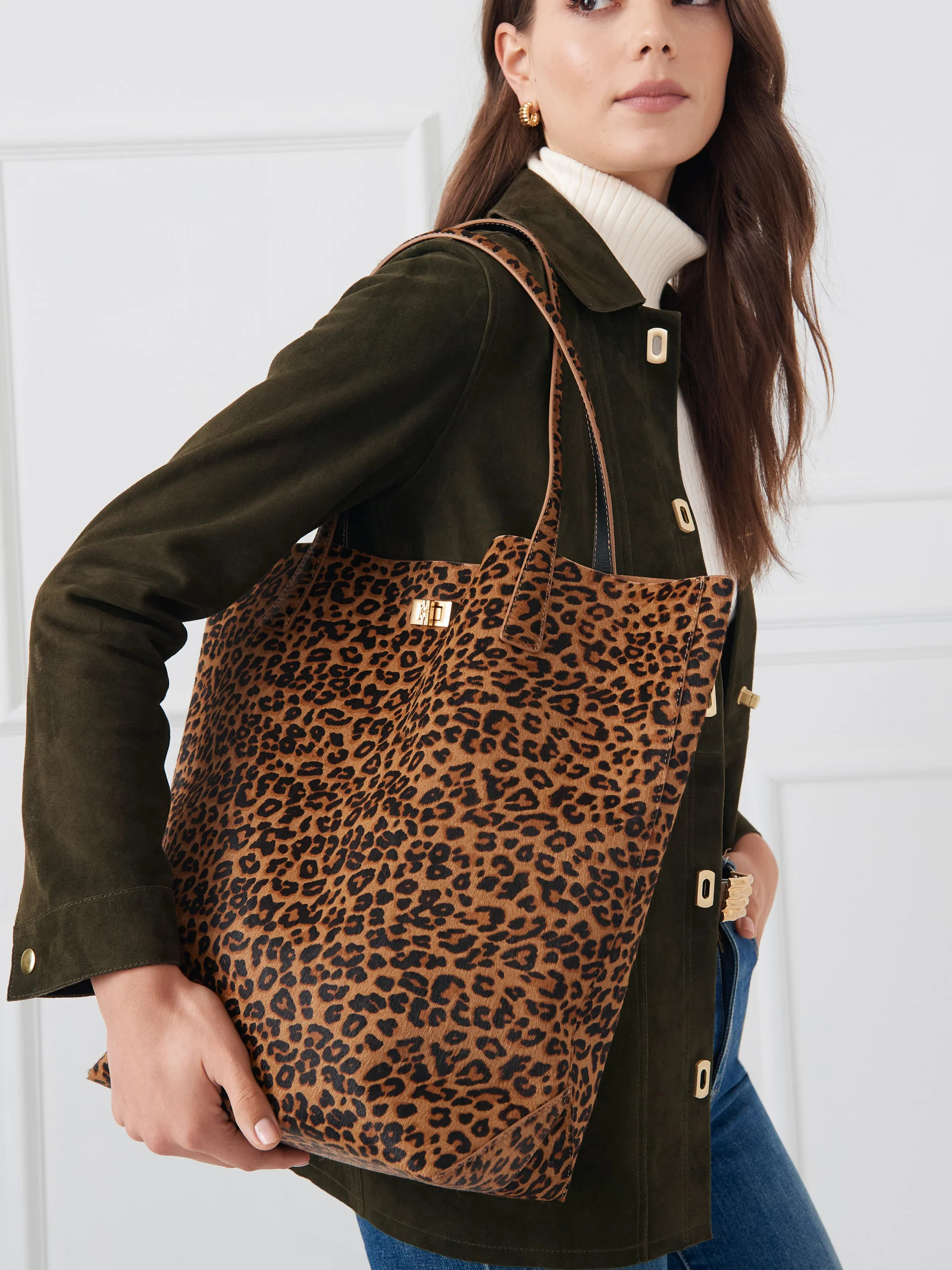 Dana Pony Hair Tote in Leopard | J.McLaughlin