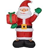 raser Hill Farm 10-Ft. Tall Pre-Lit Christmas Inflatable | Santa Claus Holding Gift with Lights and  | Amazon (US)