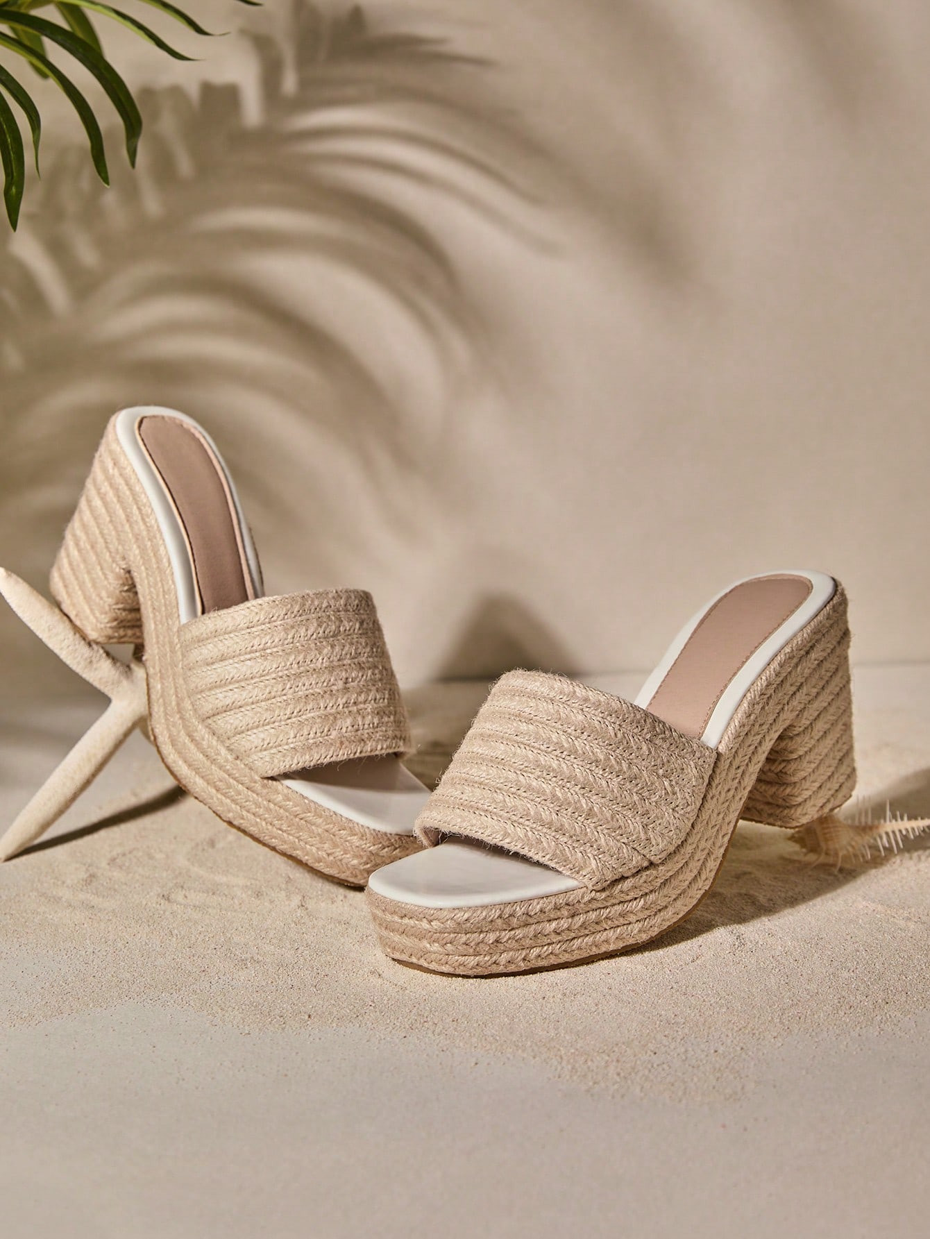 Tropiscape Ladies' Rope Wedge Platform Sandals, Open Toe Ankle Strap Summer Vacation Casual High ... | SHEIN