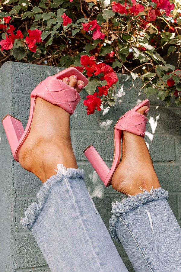 The Polliana Faux Leather Heel In Pink | Impressions Online Boutique