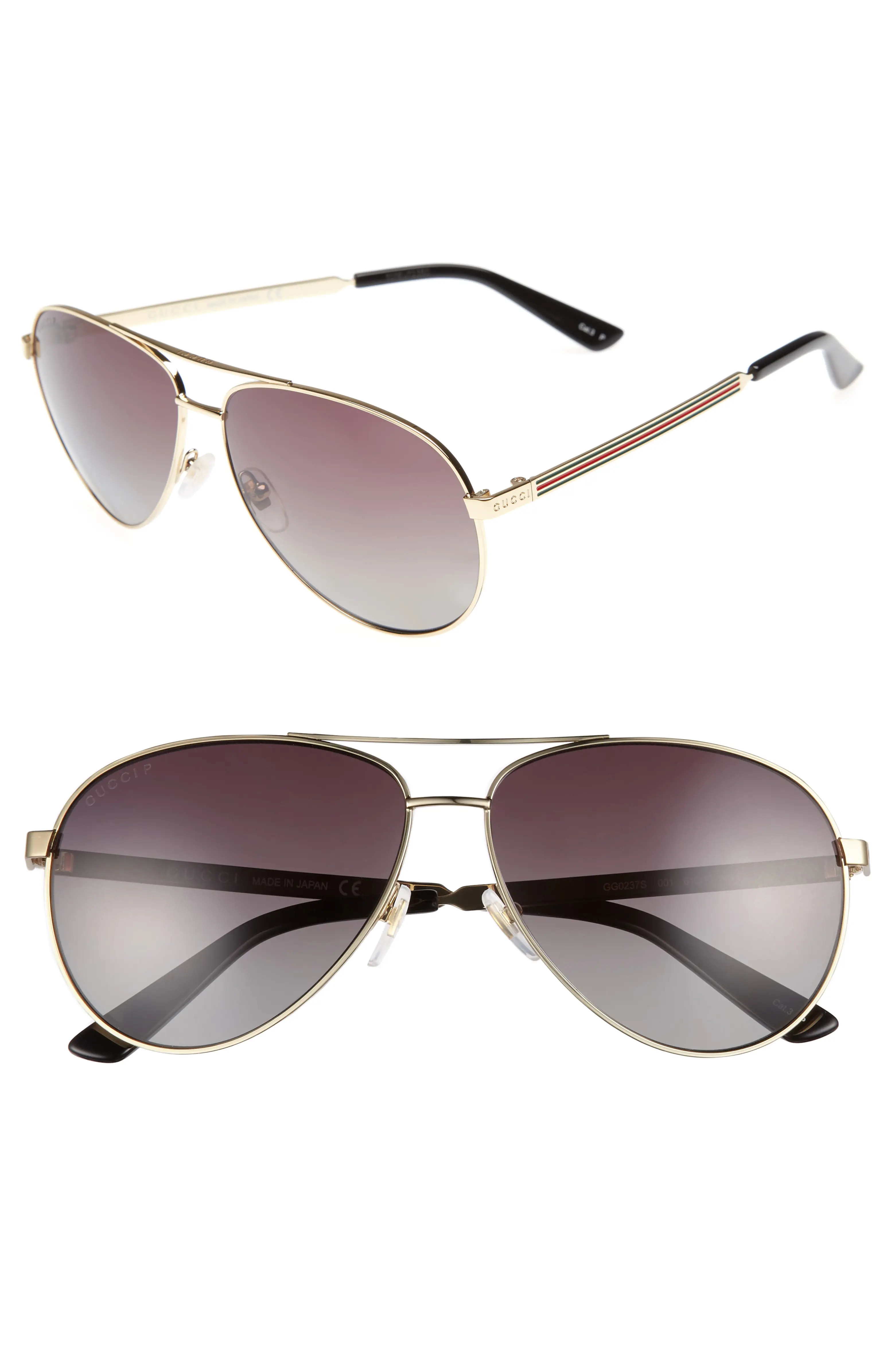 61mm Polarized Aviator Sunglasses | Nordstrom