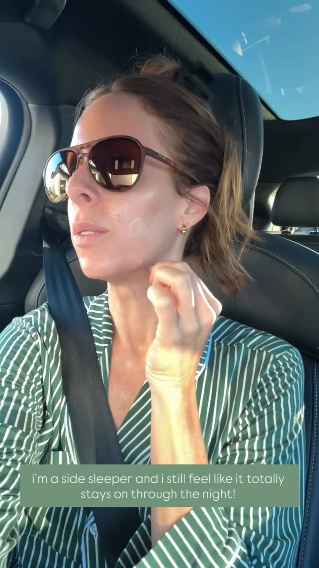 i’m a side sleeper and i still feel like it totally stays on through the night!