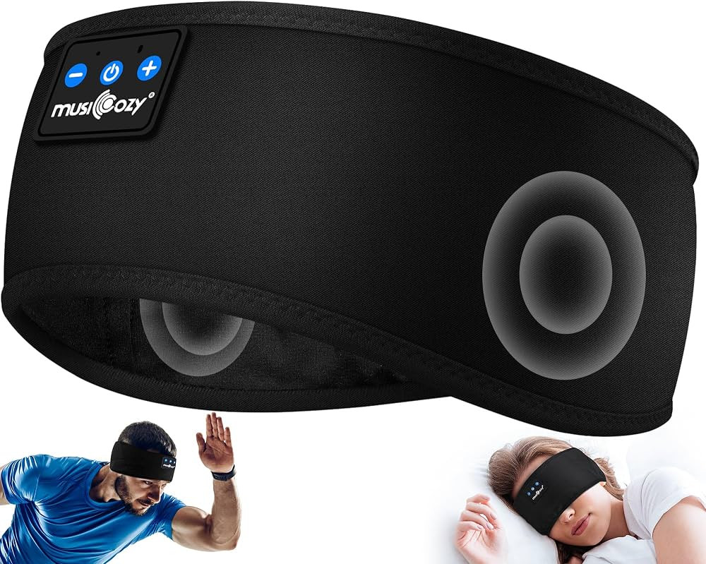 MUSICOZY Sleep Headphones Bluetooth 5.2 Headband, Sports Wireless Earphones Sweat Resistant Earbu... | Amazon (US)