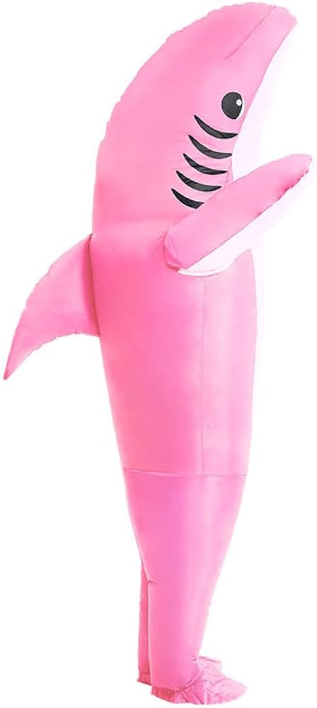 IHGYT Inflatable Shark Costume Air Blow up Jaws Jumpsuit Fancy Dress Funny Carcharias Suit for Co... | Amazon (US)
