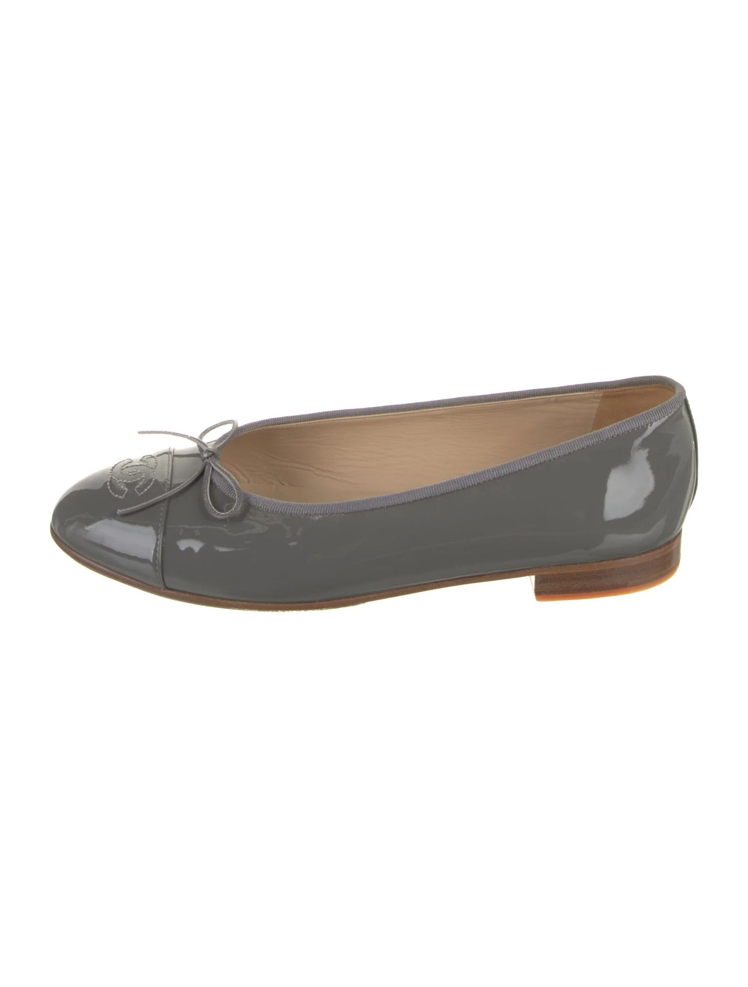 Interlocking CC Logo Patent Leather Ballet Flats | The RealReal