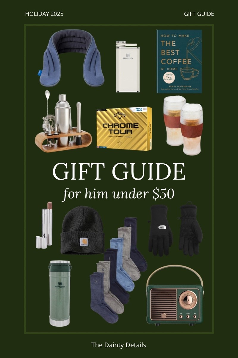 Budget-friendly gifts he’ll actually be excited about — all under $50 🎁 From cozy winter essentials to coffee, golf, and barware finds, these are easy wins for brothers, dads, boyfriends & beyond. Everything linked in one spot!
#giftguideforhim #holidaygifts #giftsforhim #under50 #ltkholiday #mensgifts #thedaintydetails

#LTKGiftGuide #LTKHoliday #LTKCyberWeek
