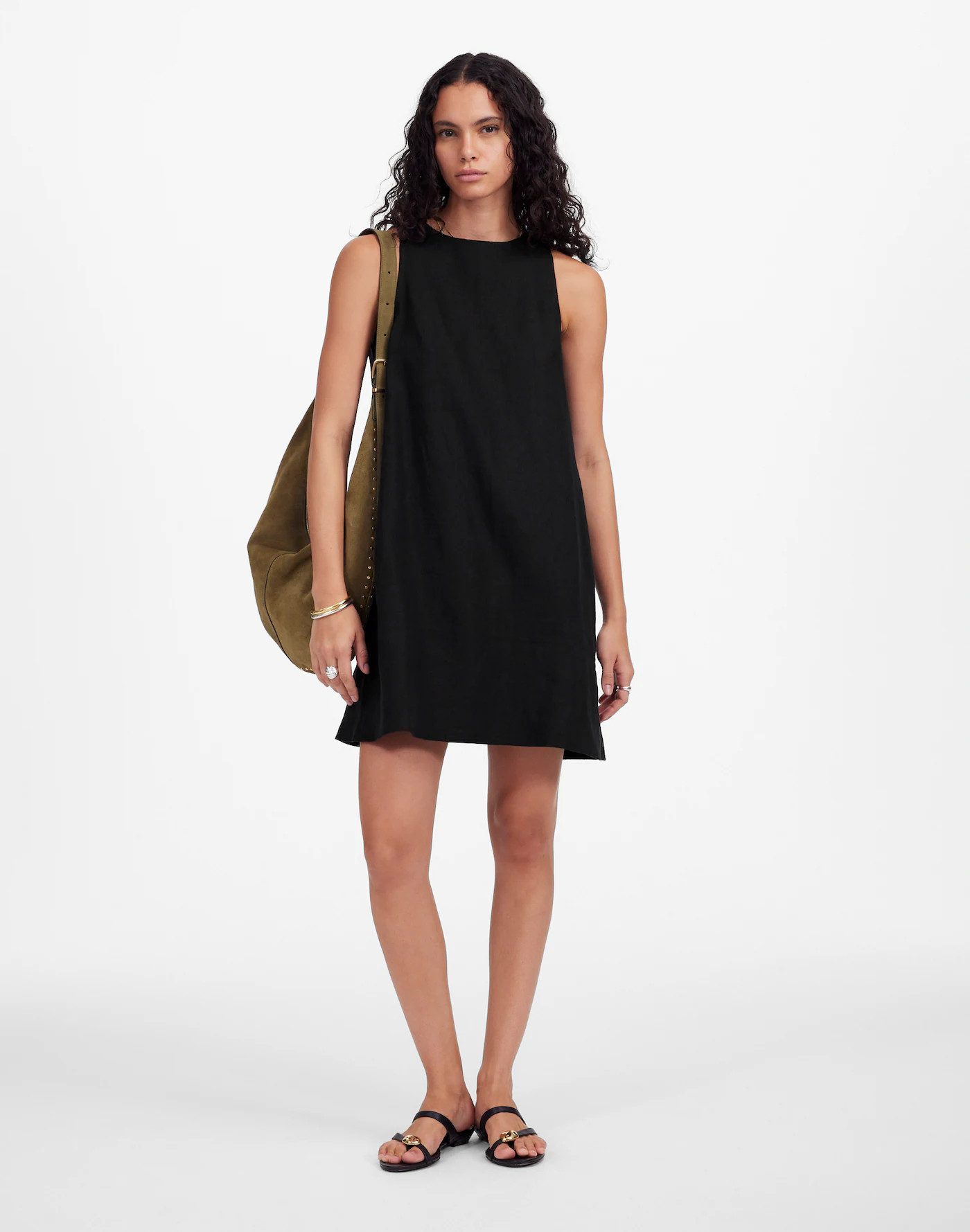 Mini Shift Dress in Linen | Madewell | Madewell