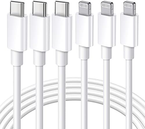 [Apple MFi Certified] USB C to Lightning Cable 3Pack 10FT iPhone Fast Charger Cable Type C Chargi... | Amazon (US)