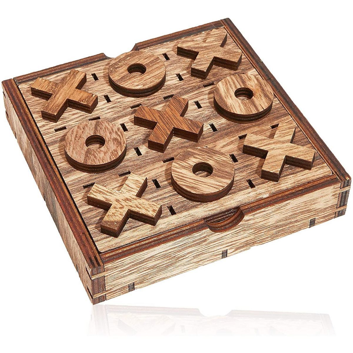 Bright Creations 2 Pack Wooden Tic Tac Toe Board Game, 10 Piece Games, 5.5 x 1.2 in. | Target