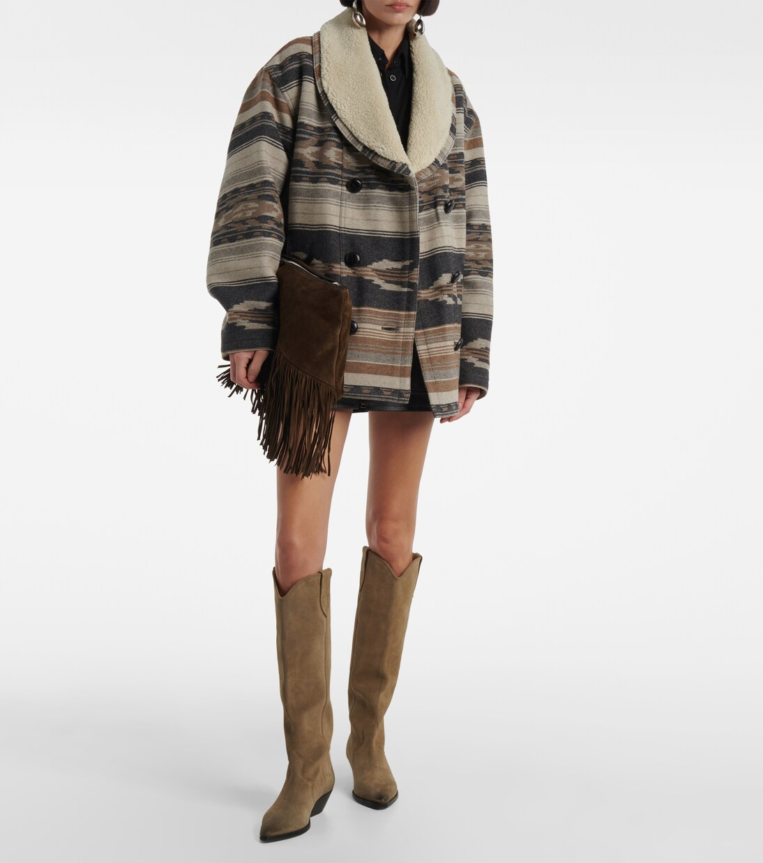 Dorcas faux shearling-trimmed peacoat | Mytheresa (US/CA)